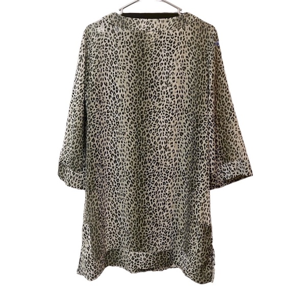 Tommy Bahama Leopard Print 3/4 Sleeves Cover Up Size S - Picture 2 of 7